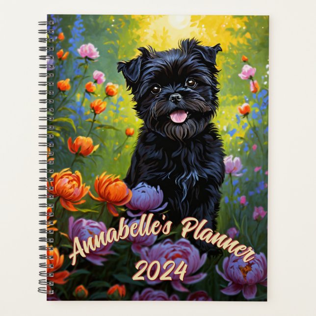 Custom Affenpinscher Planner , Nature-Inspired (Front)