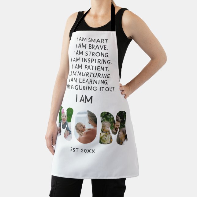 Custom Affirmation  New Mom photo Gift Apron (Insitu)