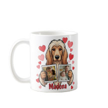 Custom Afghan Hound Photo Heart Coffee Mug