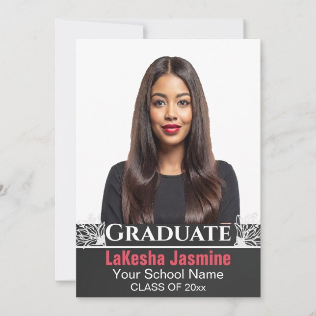 Custom African American Graduation Invitations (Front)