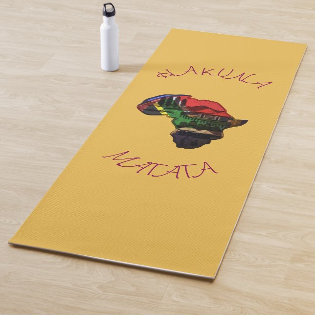 Custom African Continent Customize Product    Yoga Mat (In Situ)