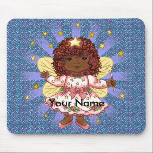 Custom Afro Girl Fairy Mouse Pad