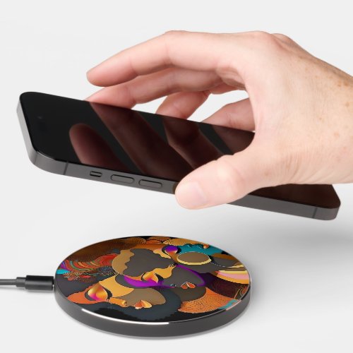 Custom Afrocentric Wireless Charger 