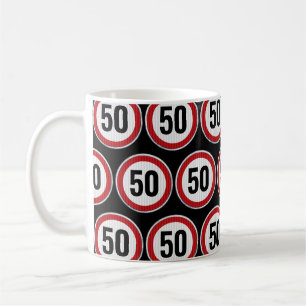 CUSTOM AGE 50th Birthday Speed Limit Sign Coffee Mug