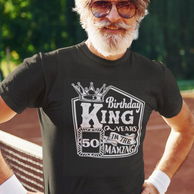 Custom Age Birthday King Personalized years  T-Shirt (Creator Uploaded)