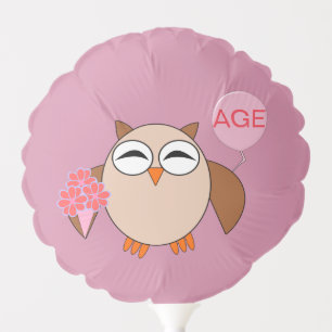 Custom Age Birthday Owl Balloon