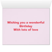 Custom Age Birthday Owl Card (Inside Horizontal (Bottom))