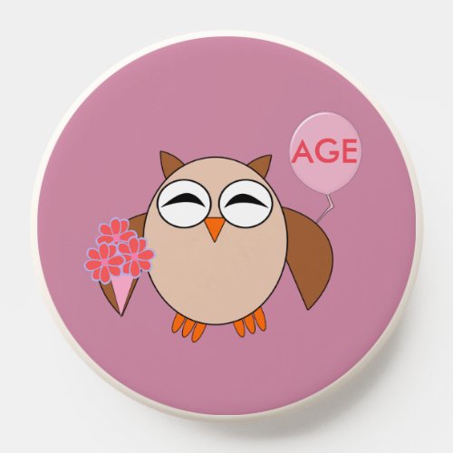 Custom Age Birthday Owl PopSocket
