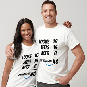 Custom Age Equation Funny Personalized Birthday T-Shirt