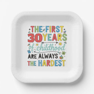 Custom Age First Years of Childhood are Hardest Paper Plates