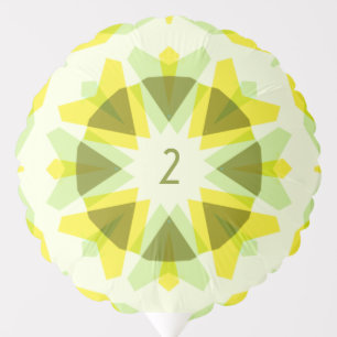 Custom Age Fun Bright Yellow Green Birthday Star Balloon