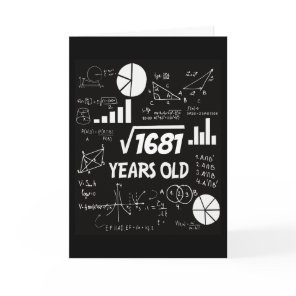 Custom Age Funny Equation Math Genius Birthday Card