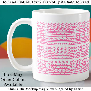 Custom Age Happy Birthday Modern Hidden Message Coffee Mug