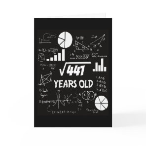 Custom Age Math Equations & Diagrams Birthday Nerd Card
