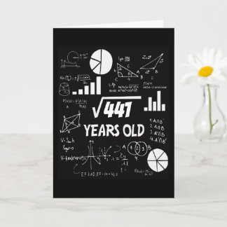 Custom Age Math Equations & Diagrams Birthday Nerd Card
