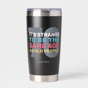 Custom Age & Name Funny Senior Birthday Insulated Tumbler