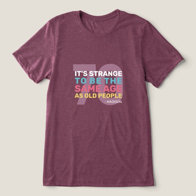 Custom Age & Name Funny Senior Birthday Tri-Blend Shirt (Design Front)