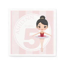 Custom Age & Name Pink Ballet Girls Birthday
