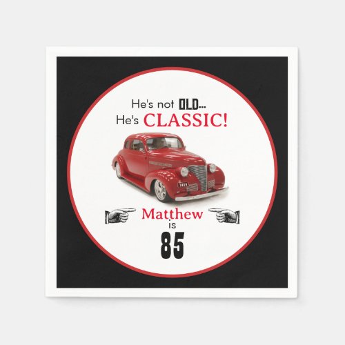 Custom Age Not Old But Red Classic 1939 Coupe Napkins