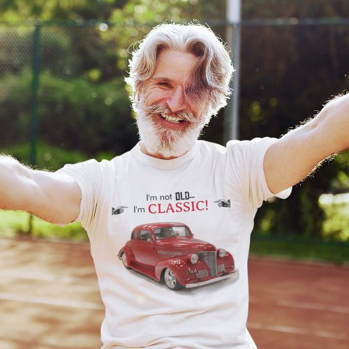 Custom Age Not Old But Red Classic 1939 Coupe T_Shirt