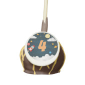 Custom Age Outer Space Theme Birthday Cake Pops (Front)