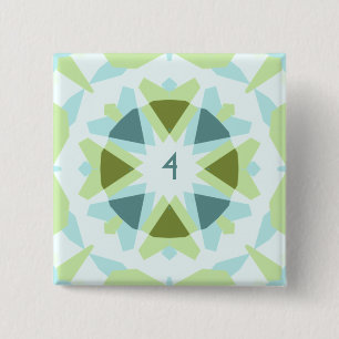 Custom Age Soft Blue Green Star Kid’s Birthday Button