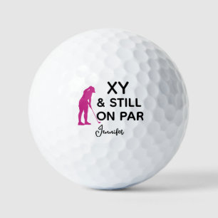 Custom Age Women Golfer Funny Personalized Golf Balls