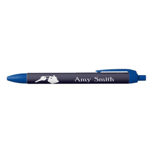 Custom Agent Logo Black Ink Pen