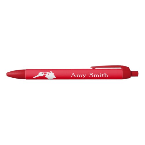 Custom Agent Logo Red Ink Pen