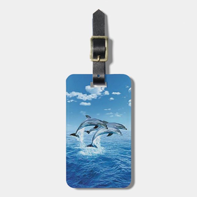 Custom Air Dolphin Luggage Tag (Front Vertical)