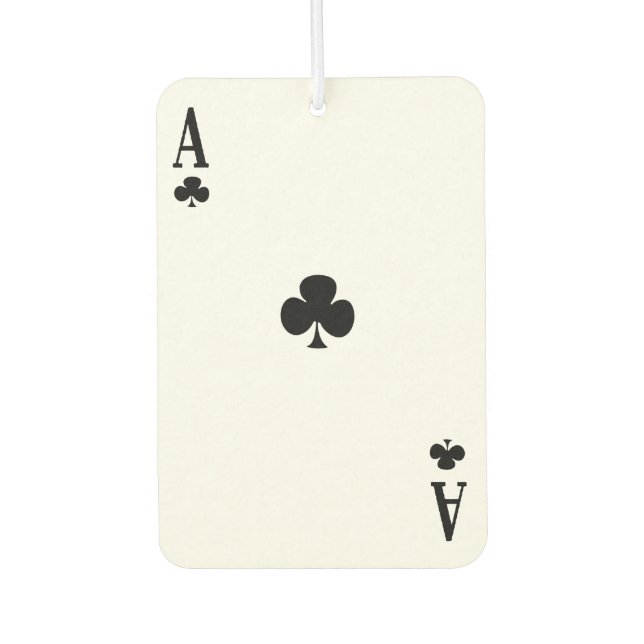 Custom Air Freshener - Ace of Clubs (Front)