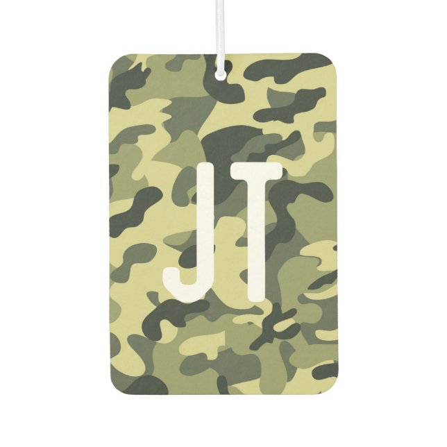 Custom Air Freshener - Camouflage Initials (Front)