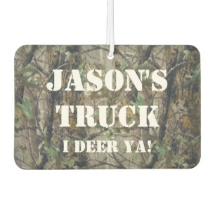Custom Air Freshener - Hunting Camo Funny Gag