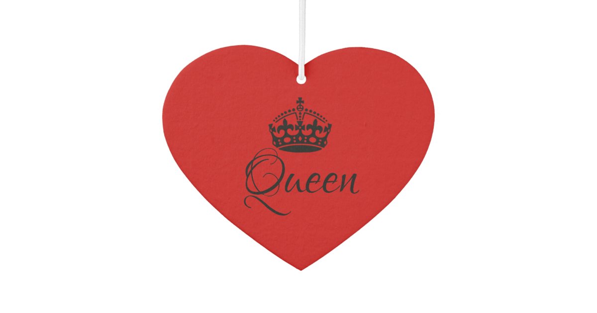 Custom Air Freshener Queen Crown Red Heart