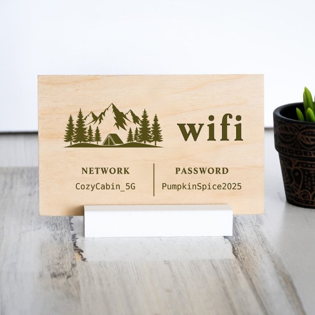 Custom Airbnb Guest WiFi Wood Sign (Custom Airbnb Guest WiFi Wood Sign)