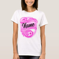 Custom Airbrushed Personalized Name Pink