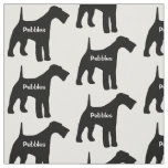 Custom Airedale Terrier Dog Silhouette Fabric