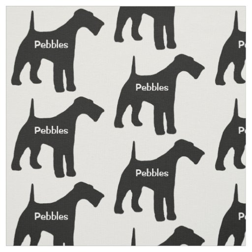 Custom Airedale Terrier Dog Silhouette Fabric