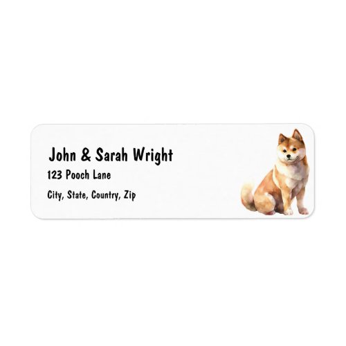 Custom  Akita Dog Address Label