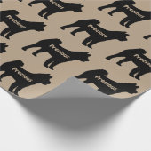 Custom Akita Dog Breed Silhouette Wrapping Paper (Corner)