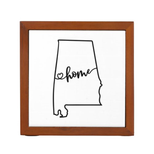 Custom Alabama State US Outline Home Art Desk Organizer