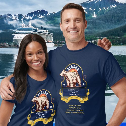 Custom Alaska Bear Family Reunion Cruise T_Shirt