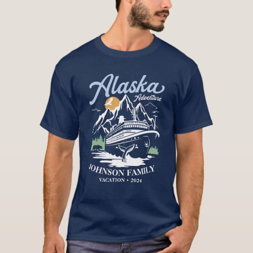 Custom Alaska Cruise Family Friends Group Matching T_Shirt