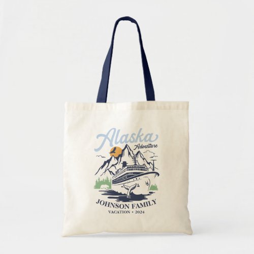 Custom Alaska Cruise Family Friends Group Matching Tote Bag