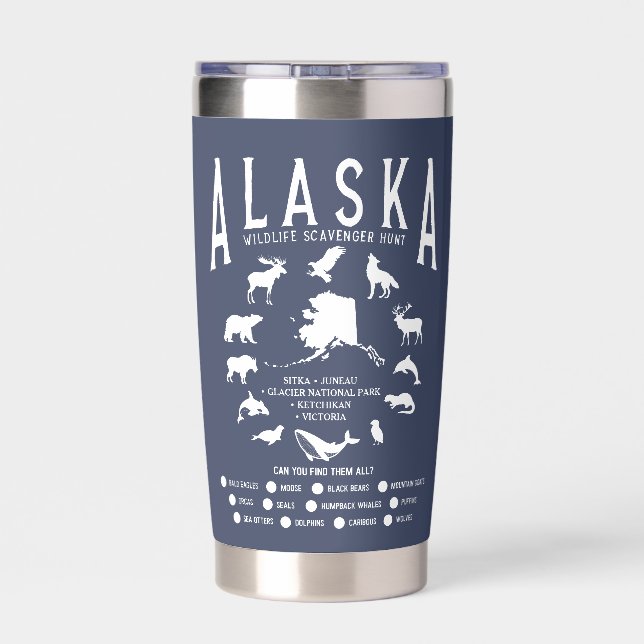 Custom Alaska Family Cruise Wildlife Spotting Insulated Tumbler (Back)