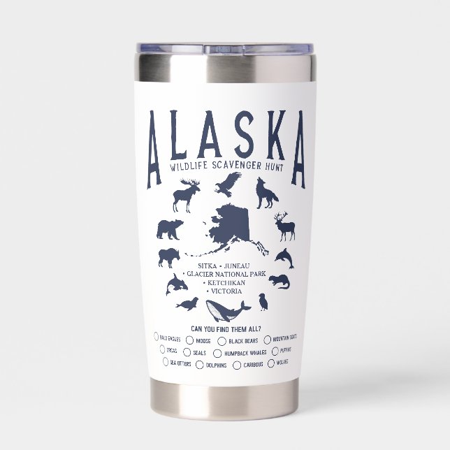 Custom Alaska Family Cruise Wildlife Spotting Insulated Tumbler (Back)