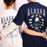 Custom Alaska Family Cruise Wildlife Spotting T-Shirt<br><div class="desc">Set off on your family's Alaskan adventure with our "Custom Family Alaska Cruise Wildlife Scavenger Hunt T-Shirt"! These personalized shirts will enhance your excursions and wildlife tours with added excitement. Each shirt can be customized with your family name and trip date, making it a unique keepsake of your unforgettable Alaskan...</div>