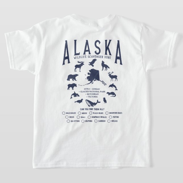 Custom Alaska Family Cruise Wildlife Spotting T-Shirt (Laydown Back)