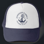 Custom Alaska Family Cruise Wildlife Spotting Trucker Hat<br><div class="desc">Set off on your family's Alaskan adventure with our "Custom Family Alaska Cruise Wildlife Scavenger Hunt T-Shirt"! These personalized shirts will enhance your excursions and wildlife tours with added excitement. Each shirt can be customized with your family name and trip date, making it a unique keepsake of your unforgettable Alaskan...</div>