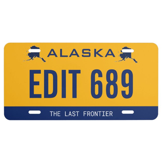 Custom Alaska license plate  (Front)